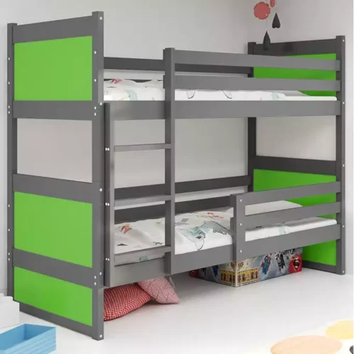 RICO youth bunk bed 90×190, graphite/green