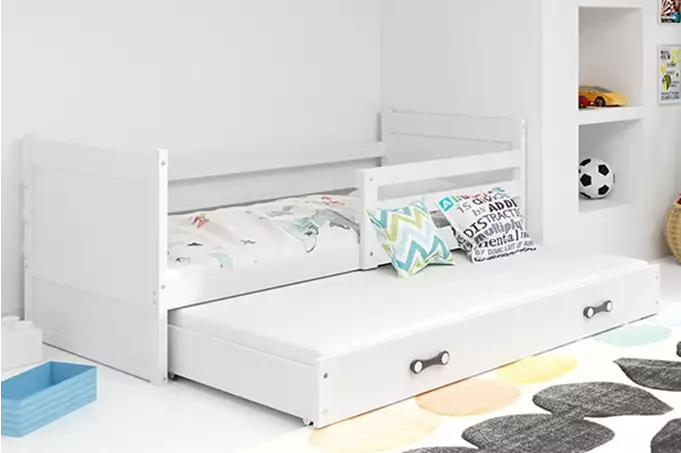 RICO youth folding bed 90x190 with drawer, white