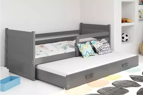 RICO 90X200 youth folding bed with drawer, graphite color