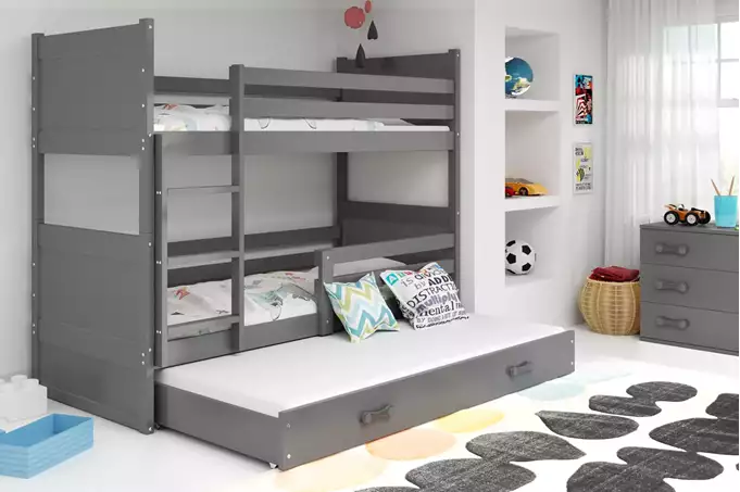RICO 90X200 three-person youth bed with drawer, graphite color - Image 3