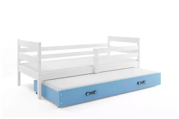 ERYK 80X190 youth folding bed with mattress and drawer, white/blue - Image 3