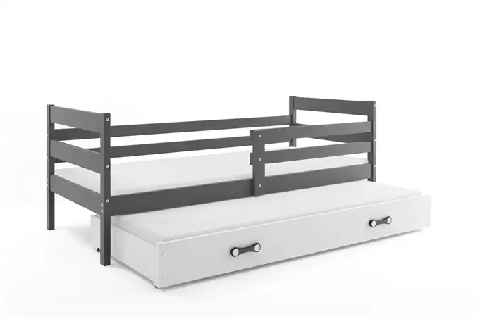 ERYK 80X190 youth folding bed with mattress and drawer, graphite/white - Image 6