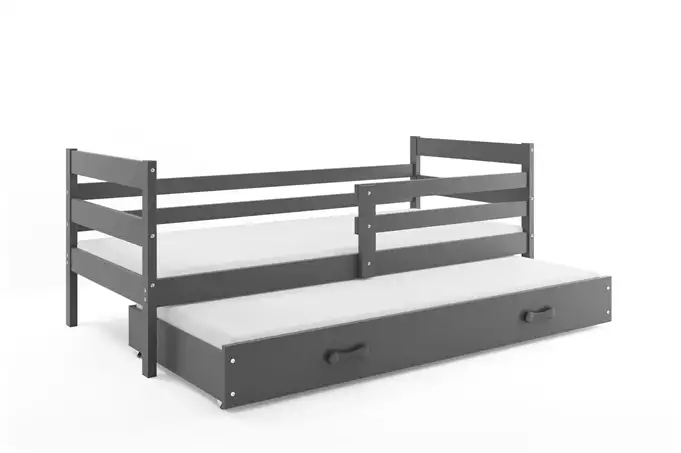 ERYK 80X190 youth folding bed with mattress and drawer, graphite color - Image 6