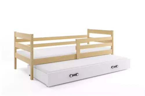 ERYK 80X190 youth pull-out bed with drawer, pine/white