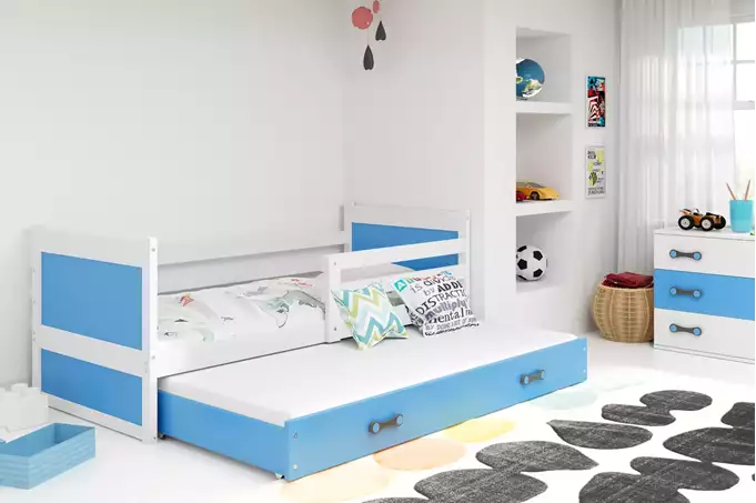 RICO youth folding bed 80x190 with drawer, white/blue - Image 4
