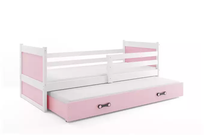 RICO youth folding bed 90x190 with drawer, white/pink - Image 4