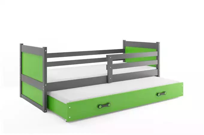 RICO youth folding bed 90x190 with drawer, graphite/green - Image 4
