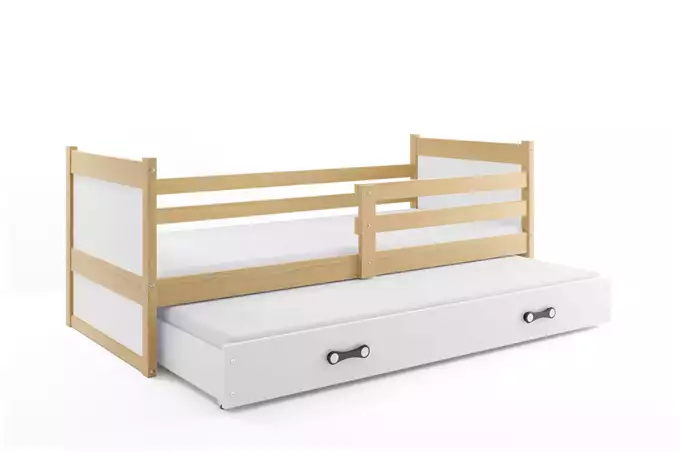 RICO 90x200 youth folding bed with mattress and drawer, pine/white - Image 5