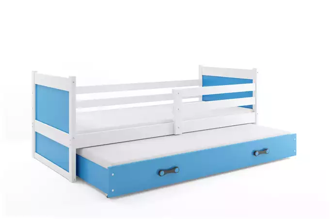 RICO 90x200 youth pull-out bed with drawer, white/blue - Image 4
