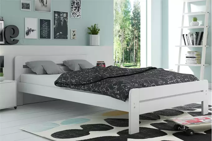 DALLAS bedroom bed 120x200, white - Image 2