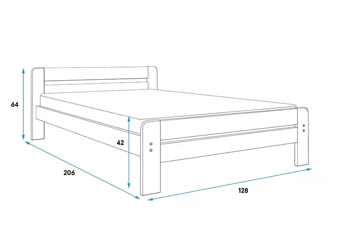 DALLAS bedroom bed 120x200, white - Image 4