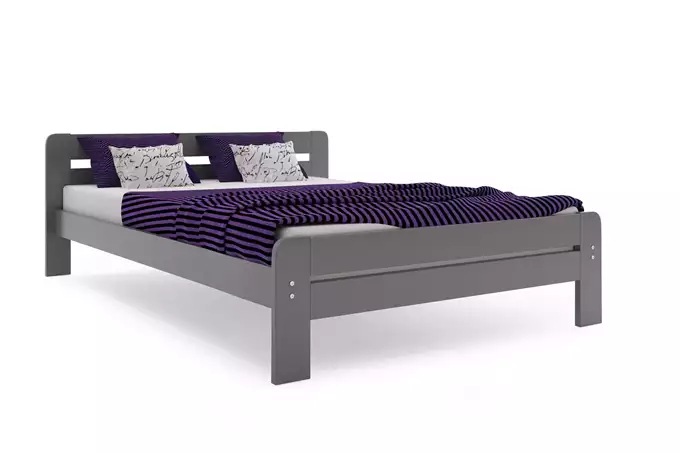DALLAS 120X200 bedroom bed with mattress, graphite color - Image 4