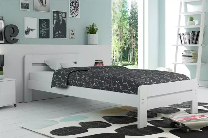 DALLAS bedroom bed 90x200, white - Image 2