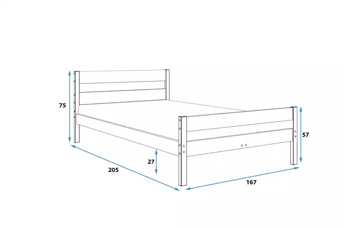 Orbis bedroom bed 160x200, natural wood - Image 5