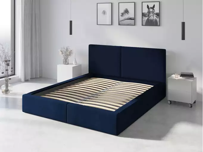 Soft bed 160x200 Hilton, blue - Image 3