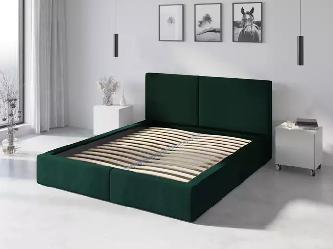 Soft bed 160x200 Hilton, green - Image 2