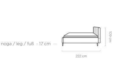 Riva soft bed 140x200 Gr1 - Image 7