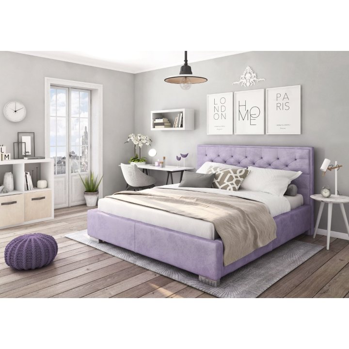 Soft bed with storage box Lanciano 180x200cm Forte