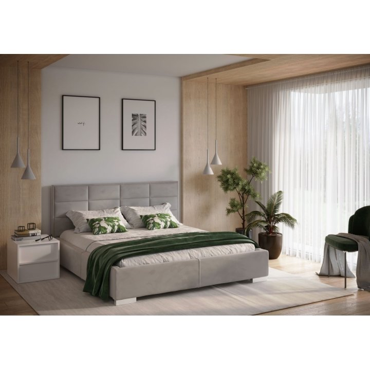 Soft bed with storage box Pomoza 140x200cm Forte