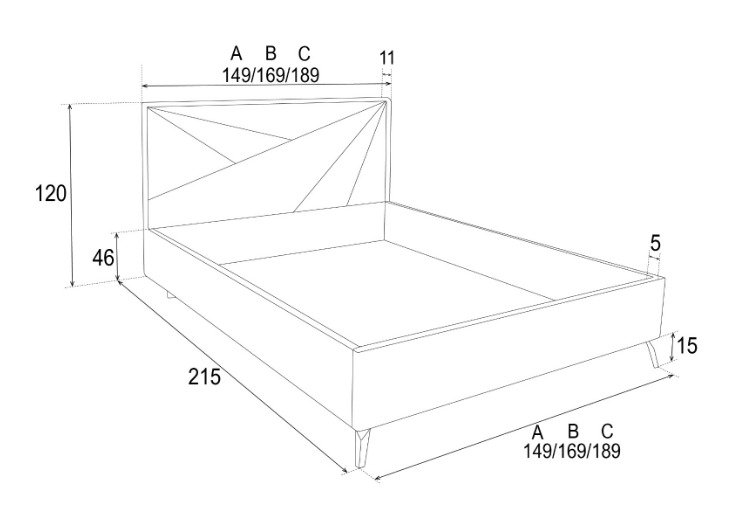 PROMOTION - DAKO bed with storage box - Zetta fabric - Image 5