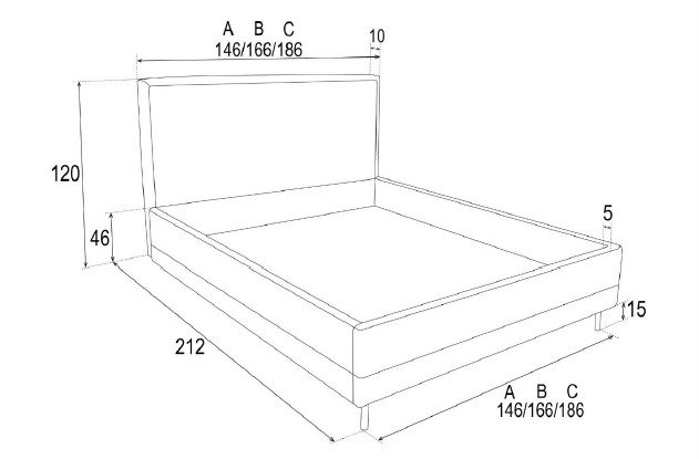 PROMOTION - CLEO bed with storage box - Lincoln/Ambient fabric - Image 2