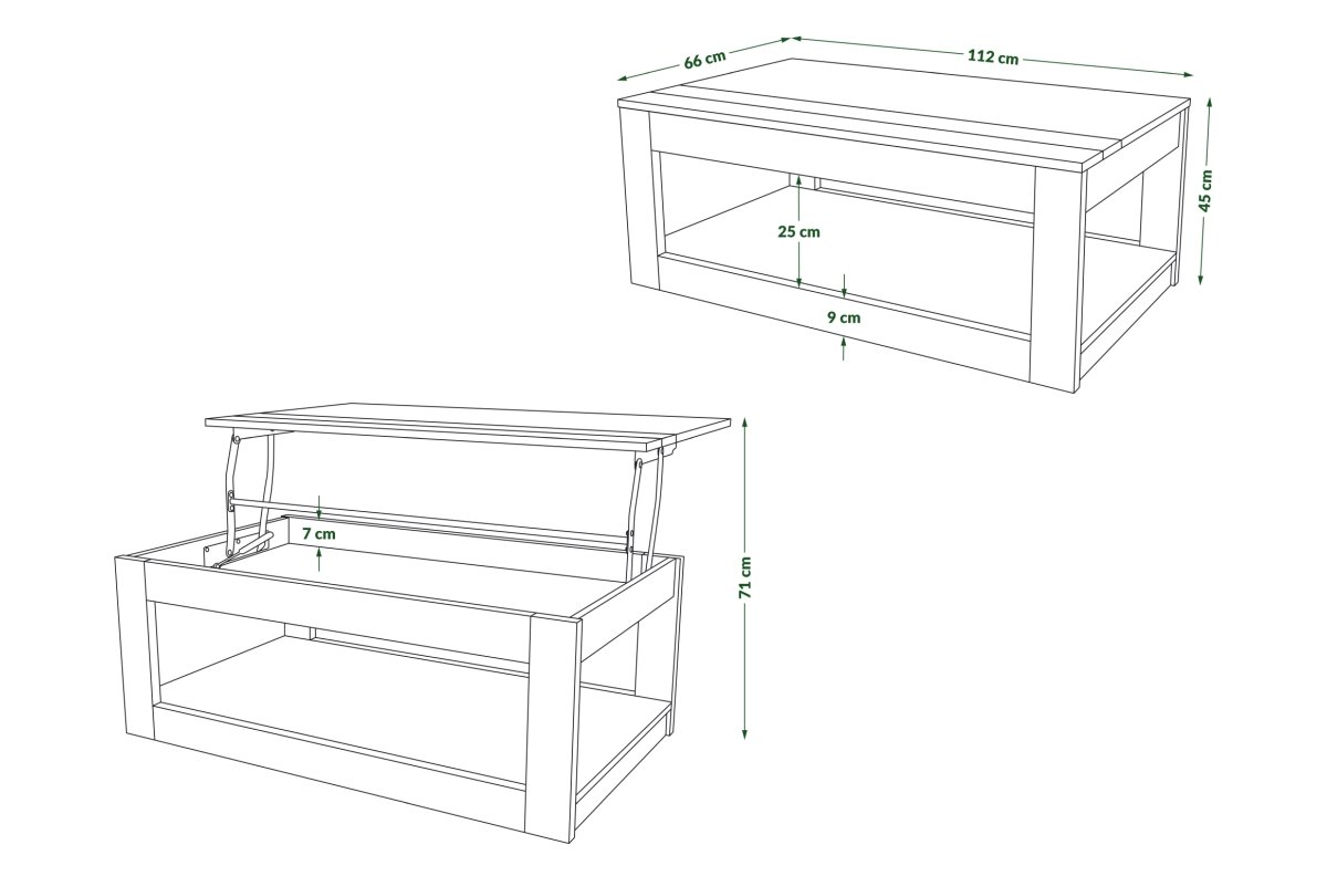 LUSSO Brown Oak/Matte Black - MODERN COFFEE TABLE WITH LIFT TOP + STORAGE + SHELF (ON WHEELS!) - Image 5