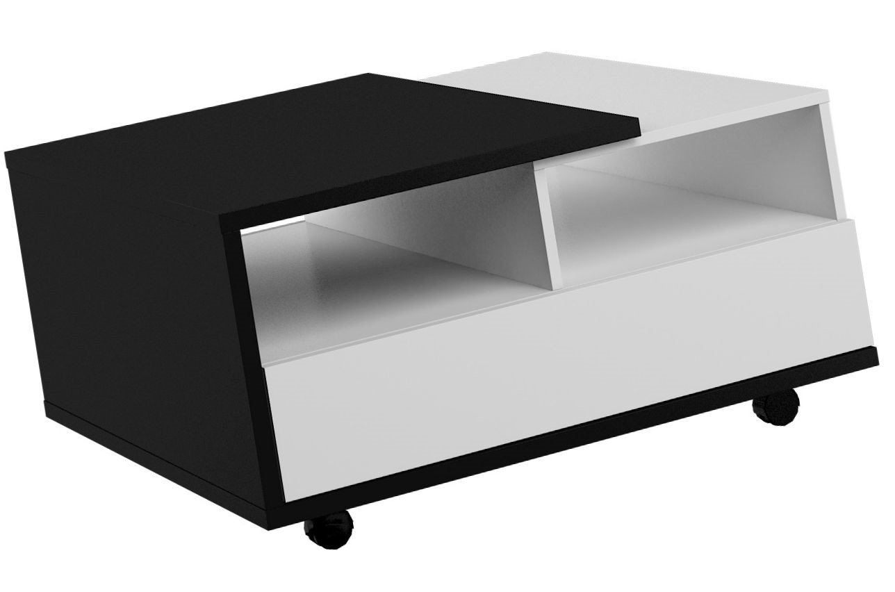 HYBRID 11 coffee table with drawers, black and white glossyHYBRID - Image 5