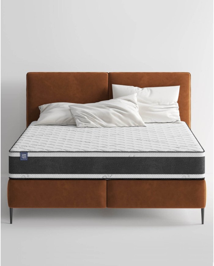 Medical mattress, dark, 80x200 cm, double-sided, pocket springs, coconut color, removable cover, H5, Comforteo - Image 6