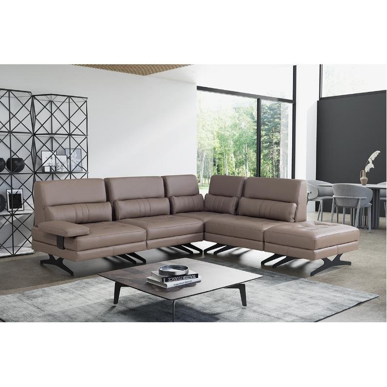 SMART corner sofa, leather, 245x277