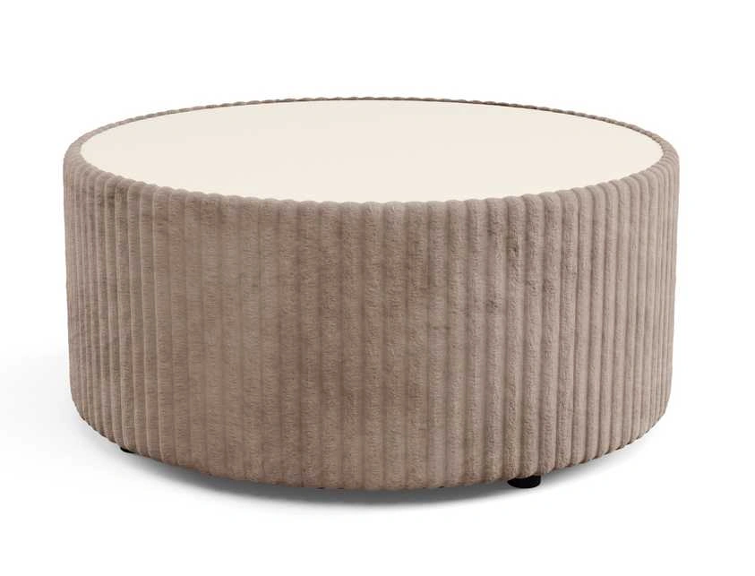 Mio round upholstered coffee table