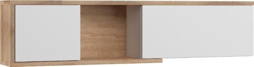 HYBRID 25 furniture shelf hanging cabinet for living room, Sonoma oak, white glossHYBRID