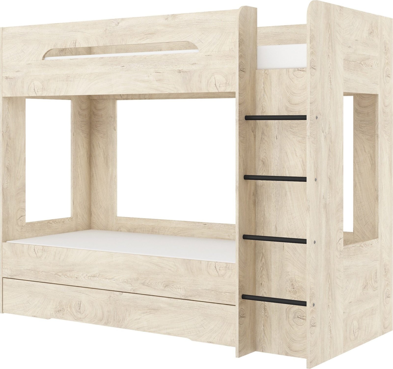 Bunk bed for children or youth, 80x200, oak imitation wood, BLIN - Image 2