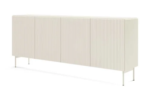 Chest of drawers with Muti cabinets, grooved fronts, 195 4D cashmere