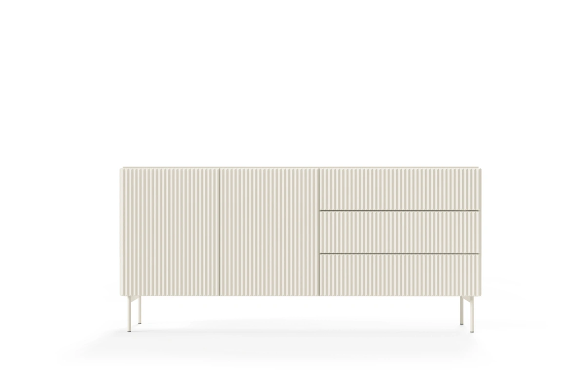 Chest of drawers with multi-faceted facades MUTI 177 2D3S cashmere - Image 2