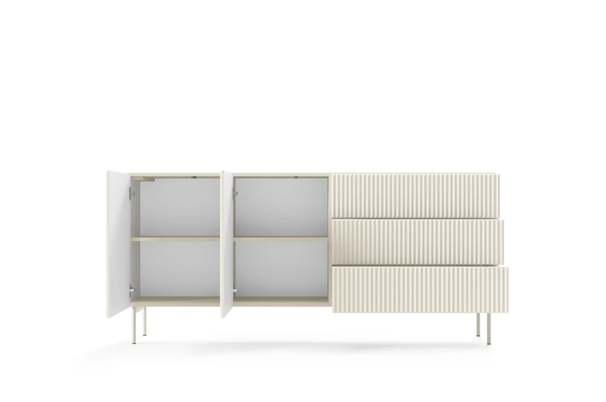 Chest of drawers with multi-faceted facades MUTI 177 2D3S cashmere - Image 4