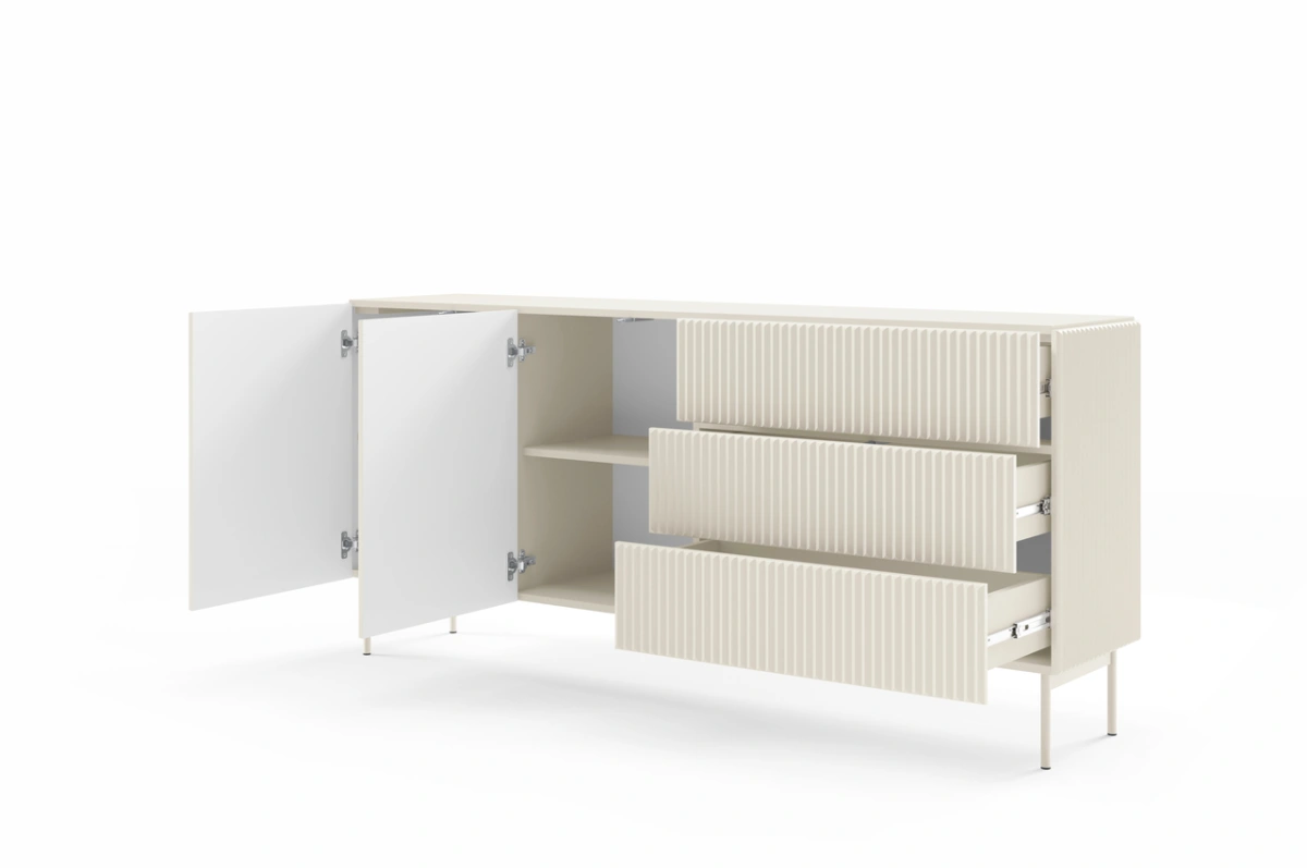 Chest of drawers with multi-faceted facades MUTI 177 2D3S cashmere - Image 3