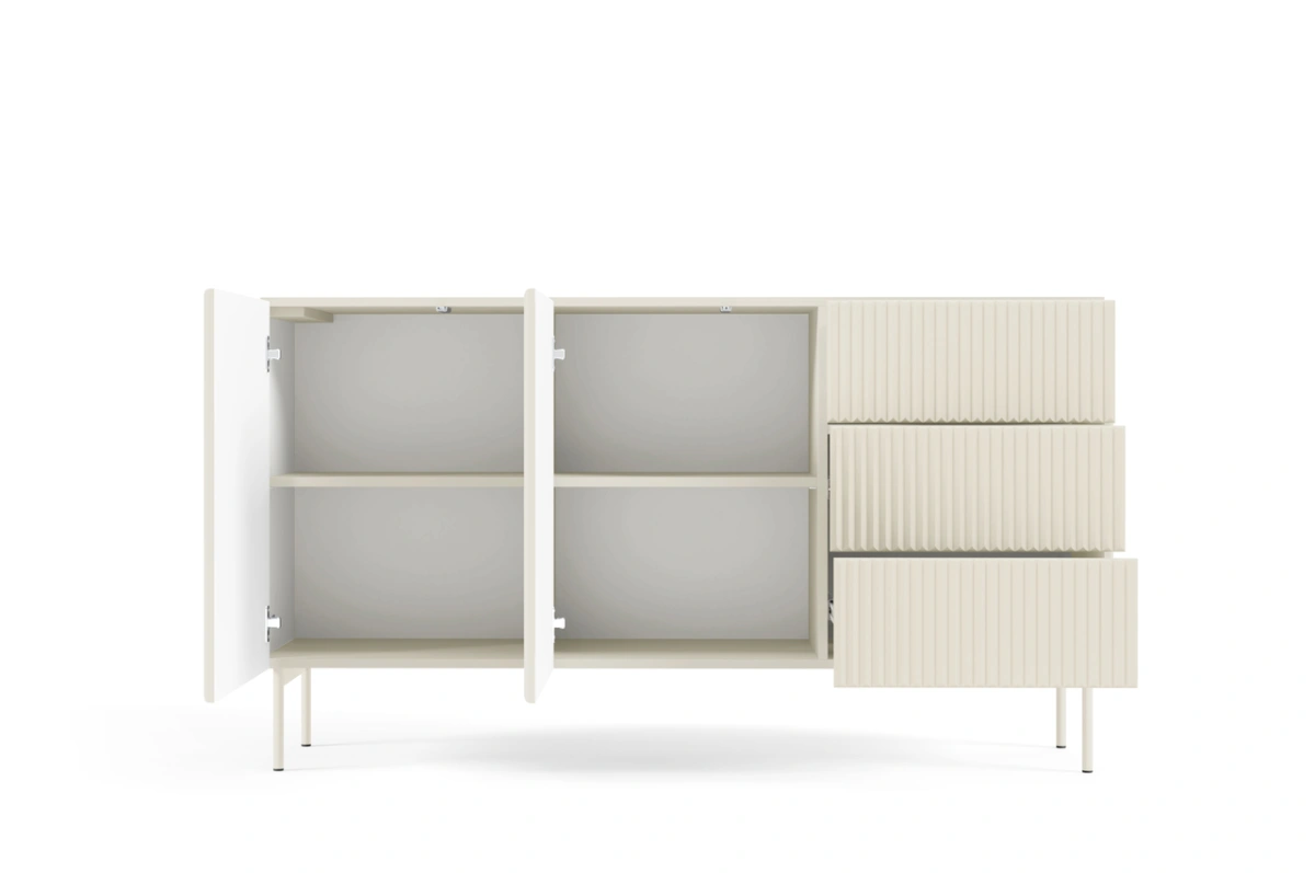 Chest of drawers with multi-faceted facades MUTI147 2D3S cashmere - Image 4