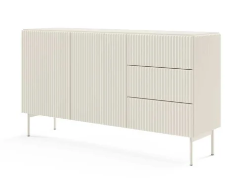 Chest of drawers with multi-faceted facades MUTI147 2D3S cashmere