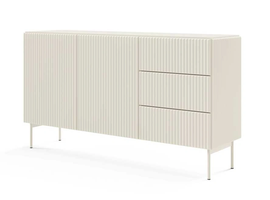 Chest of drawers with multi-faceted facades MUTI147 2D3S cashmere