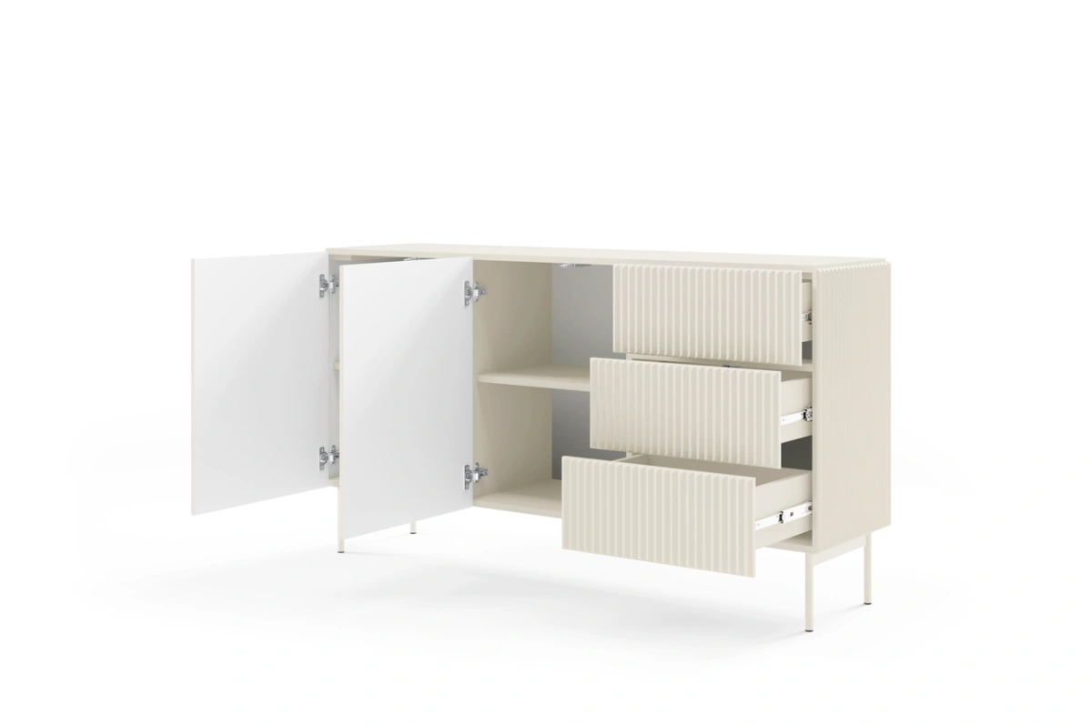 Chest of drawers with multi-faceted facades MUTI147 2D3S cashmere - Image 3