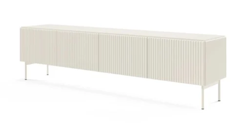 TV cabinet Muti with grooved facades 195 4D cashmere
