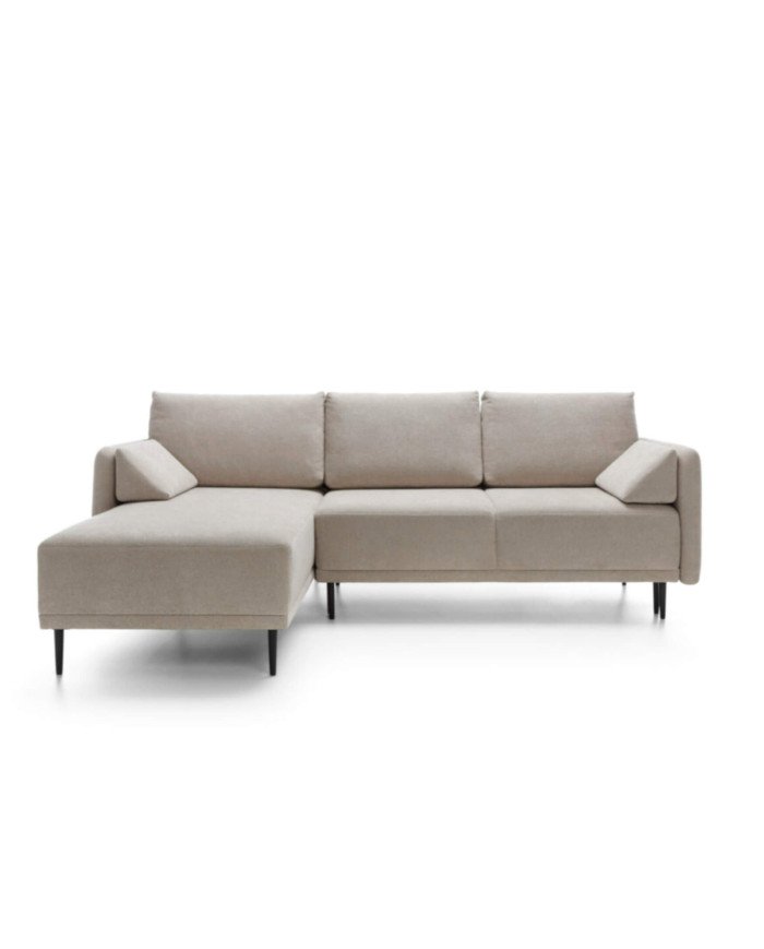 Bard corner sofa, triangular cushions, sleeping function, containers