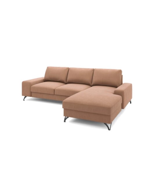 Flavio small open corner sofa, sleeping function, container