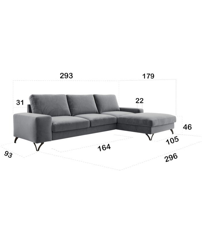 Flavio open corner sofa, sleeping function, container - Image 7
