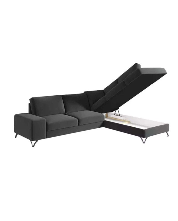 Flavio closed corner sofa, sleeping function, Gr1 container - Image 5