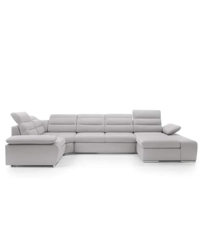 Korfu 2 corner sofa, sleeping function, container, adjustable headrests and armrests Gr2