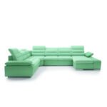 Korfu 3-seater corner sofa, sleeping function, container, adjustable headrests and armrests Gr1