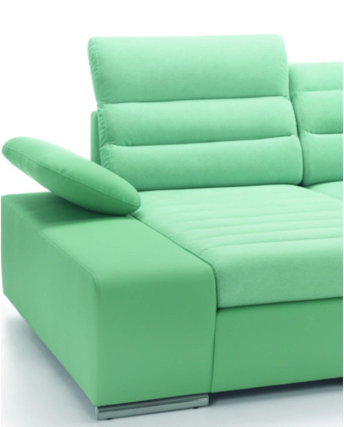 Korfu 3-seater corner sofa, sleeping function, container, adjustable headrests and armrests Gr1 - Image 5