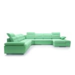 Korfu 4-seater corner sofa, sleeping function, container, adjustable headrests and armrests Gr1