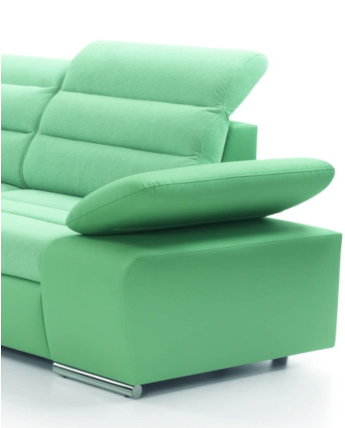 Korfu 4-seater corner sofa, sleeping function, container, adjustable headrests and armrests Gr2 - Image 5